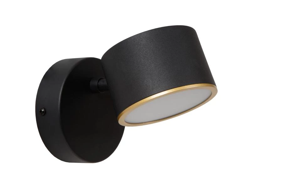 Lucide GIAN - Lámpara de pared - LED Regul. - 1x9W 2700K - Negro - apagado